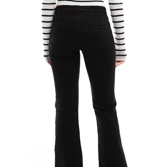 Bershka High Waisted Flared Jeans - Black - Size 2 - Picture 3 of 5